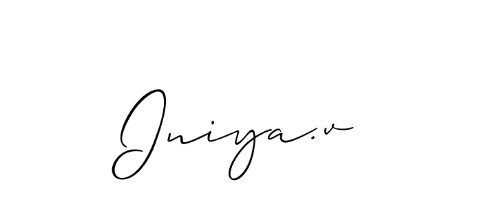 Here are the top 10 professional signature styles for the name Iniya.v. These are the best autograph styles you can use for your name. Iniya.v signature style 2 images and pictures png