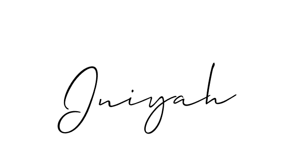 Iniyah stylish signature style. Best Handwritten Sign (Allison_Script) for my name. Handwritten Signature Collection Ideas for my name Iniyah. Iniyah signature style 2 images and pictures png