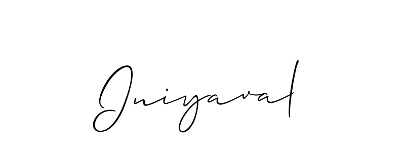 Also You can easily find your signature by using the search form. We will create Iniyaval name handwritten signature images for you free of cost using Allison_Script sign style. Iniyaval signature style 2 images and pictures png