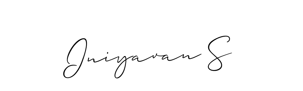 Best and Professional Signature Style for Iniyavan S. Allison_Script Best Signature Style Collection. Iniyavan S signature style 2 images and pictures png