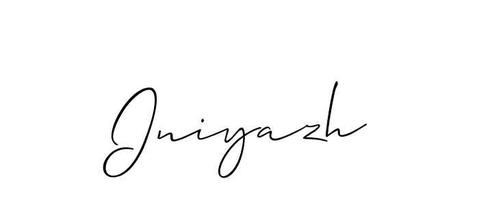 You should practise on your own different ways (Allison_Script) to write your name (Iniyazh) in signature. don't let someone else do it for you. Iniyazh signature style 2 images and pictures png