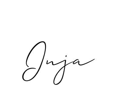 Inja stylish signature style. Best Handwritten Sign (Allison_Script) for my name. Handwritten Signature Collection Ideas for my name Inja. Inja signature style 2 images and pictures png