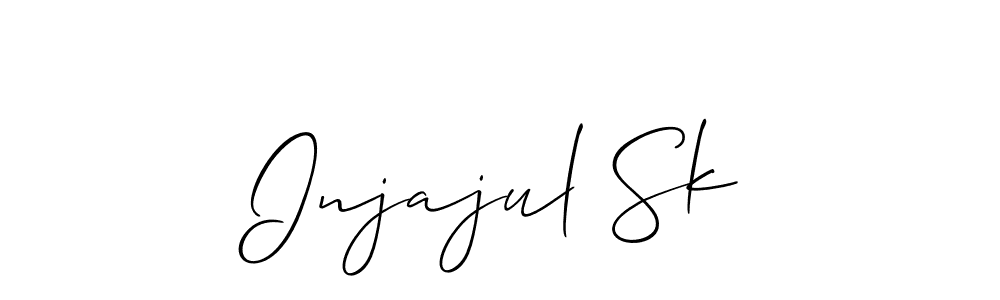 Use a signature maker to create a handwritten signature online. With this signature software, you can design (Allison_Script) your own signature for name Injajul Sk. Injajul Sk signature style 2 images and pictures png