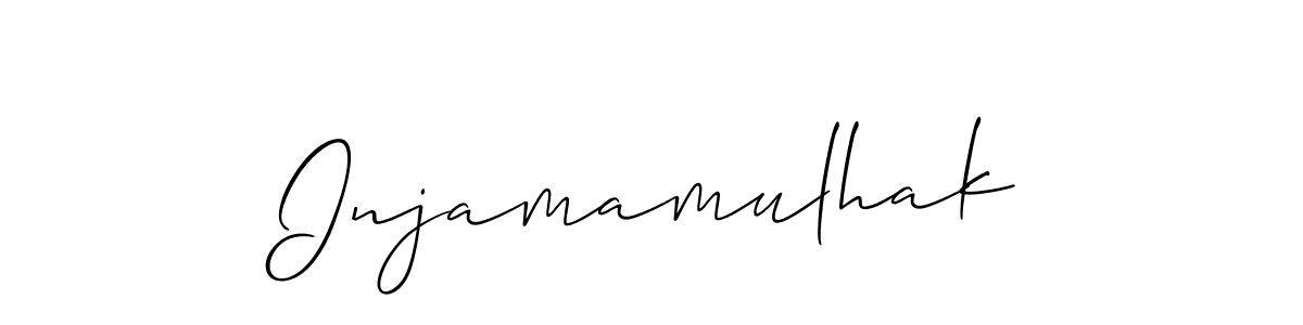Check out images of Autograph of Injamamulhak name. Actor Injamamulhak Signature Style. Allison_Script is a professional sign style online. Injamamulhak signature style 2 images and pictures png