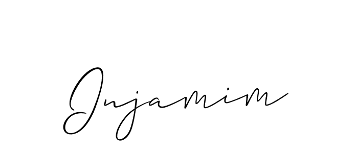 Similarly Allison_Script is the best handwritten signature design. Signature creator online .You can use it as an online autograph creator for name Injamim. Injamim signature style 2 images and pictures png