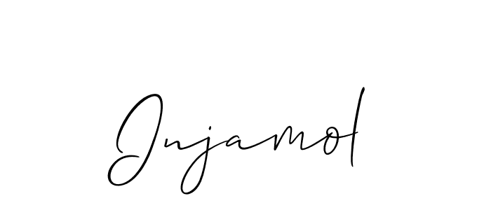 Make a beautiful signature design for name Injamol. With this signature (Allison_Script) style, you can create a handwritten signature for free. Injamol signature style 2 images and pictures png