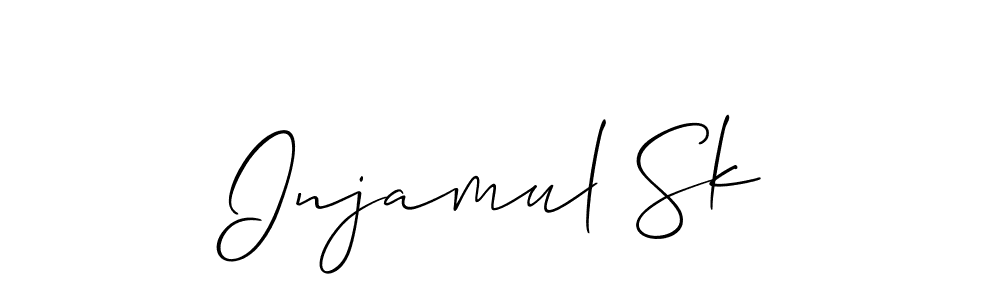You should practise on your own different ways (Allison_Script) to write your name (Injamul Sk) in signature. don't let someone else do it for you. Injamul Sk signature style 2 images and pictures png