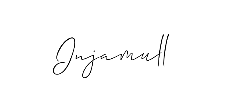 Use a signature maker to create a handwritten signature online. With this signature software, you can design (Allison_Script) your own signature for name Injamull. Injamull signature style 2 images and pictures png