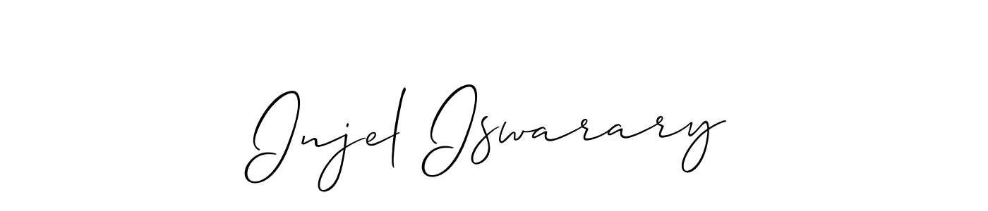 Design your own signature with our free online signature maker. With this signature software, you can create a handwritten (Allison_Script) signature for name Injel Iswarary. Injel Iswarary signature style 2 images and pictures png