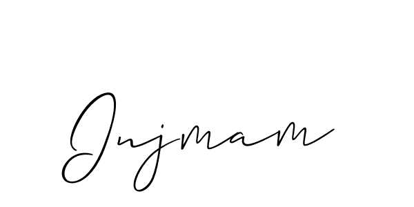 Make a beautiful signature design for name Injmam. With this signature (Allison_Script) style, you can create a handwritten signature for free. Injmam signature style 2 images and pictures png