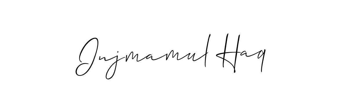 How to make Injmamul Haq name signature. Use Allison_Script style for creating short signs online. This is the latest handwritten sign. Injmamul Haq signature style 2 images and pictures png