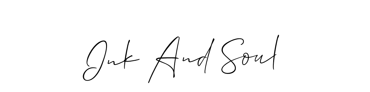 This is the best signature style for the Ink And Soul name. Also you like these signature font (Allison_Script). Mix name signature. Ink And Soul signature style 2 images and pictures png