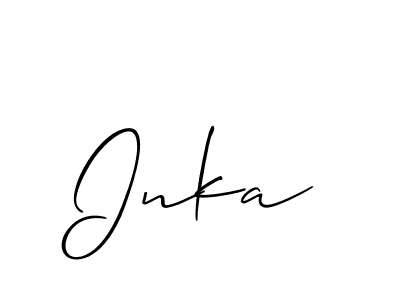 How to Draw Inka signature style? Allison_Script is a latest design signature styles for name Inka. Inka signature style 2 images and pictures png