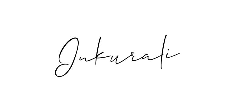 Make a beautiful signature design for name Inkurali. With this signature (Allison_Script) style, you can create a handwritten signature for free. Inkurali signature style 2 images and pictures png