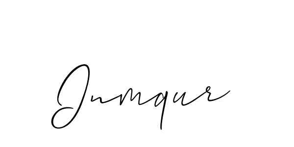 Use a signature maker to create a handwritten signature online. With this signature software, you can design (Allison_Script) your own signature for name Inmqur. Inmqur signature style 2 images and pictures png