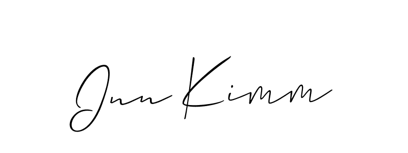 Allison_Script is a professional signature style that is perfect for those who want to add a touch of class to their signature. It is also a great choice for those who want to make their signature more unique. Get Inn Kimm name to fancy signature for free. Inn Kimm signature style 2 images and pictures png