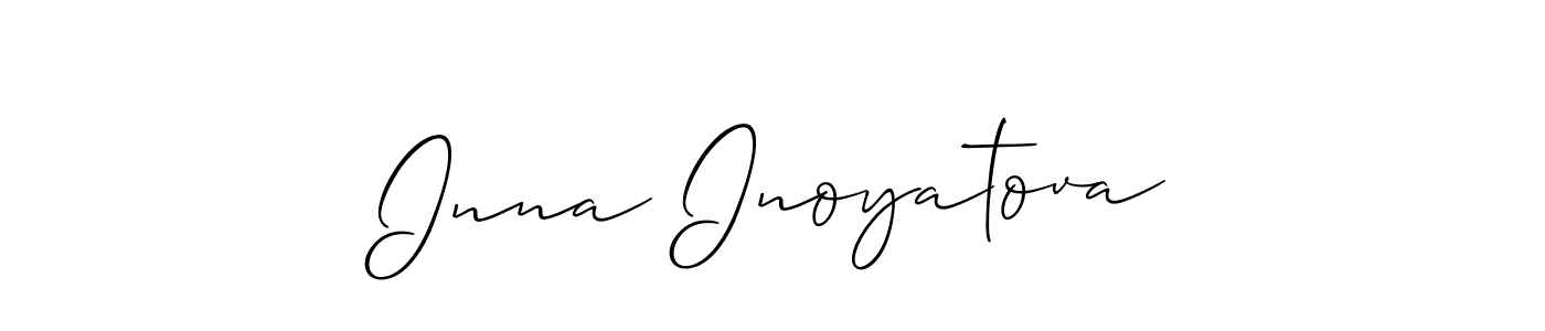 if you are searching for the best signature style for your name Inna Inoyatova. so please give up your signature search. here we have designed multiple signature styles  using Allison_Script. Inna Inoyatova signature style 2 images and pictures png