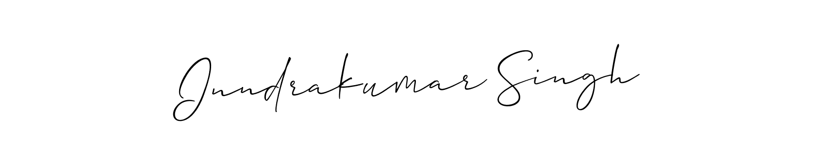 if you are searching for the best signature style for your name Inndrakumar Singh. so please give up your signature search. here we have designed multiple signature styles  using Allison_Script. Inndrakumar Singh signature style 2 images and pictures png
