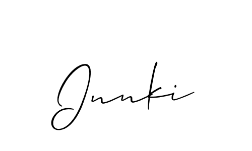 Create a beautiful signature design for name Innki. With this signature (Allison_Script) fonts, you can make a handwritten signature for free. Innki signature style 2 images and pictures png