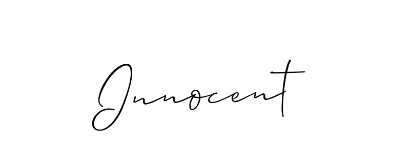 How to Draw Innocent signature style? Allison_Script is a latest design signature styles for name Innocent. Innocent signature style 2 images and pictures png