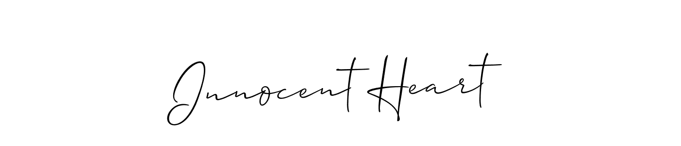 Use a signature maker to create a handwritten signature online. With this signature software, you can design (Allison_Script) your own signature for name Innocent Heart. Innocent Heart signature style 2 images and pictures png