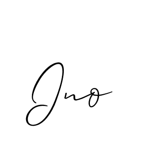 You should practise on your own different ways (Allison_Script) to write your name (Ino) in signature. don't let someone else do it for you. Ino signature style 2 images and pictures png