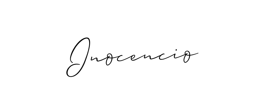 How to make Inocencio signature? Allison_Script is a professional autograph style. Create handwritten signature for Inocencio name. Inocencio signature style 2 images and pictures png