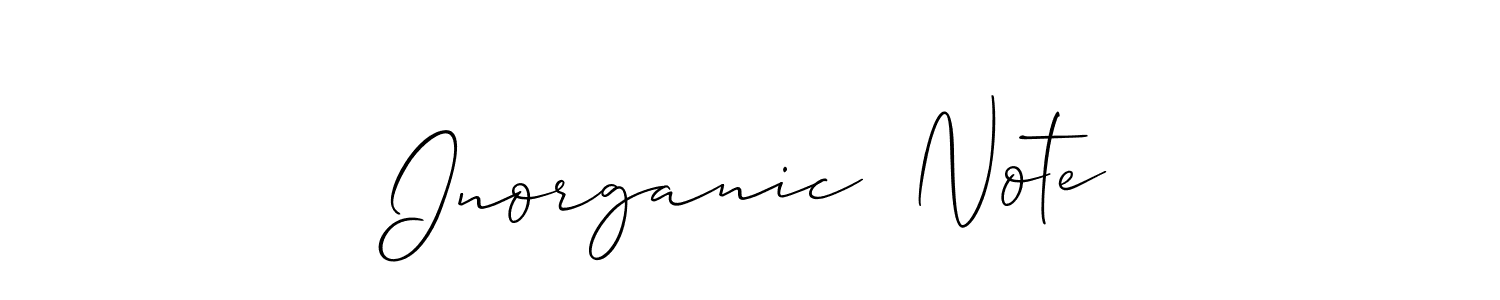 It looks lik you need a new signature style for name Inorganic  Note. Design unique handwritten (Allison_Script) signature with our free signature maker in just a few clicks. Inorganic  Note signature style 2 images and pictures png