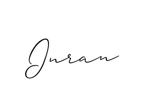 Use a signature maker to create a handwritten signature online. With this signature software, you can design (Allison_Script) your own signature for name Inran. Inran signature style 2 images and pictures png