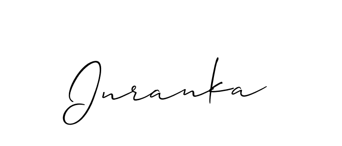 Also we have Inranka name is the best signature style. Create professional handwritten signature collection using Allison_Script autograph style. Inranka signature style 2 images and pictures png