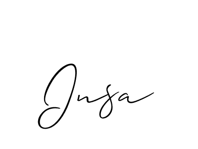This is the best signature style for the Insa name. Also you like these signature font (Allison_Script). Mix name signature. Insa signature style 2 images and pictures png