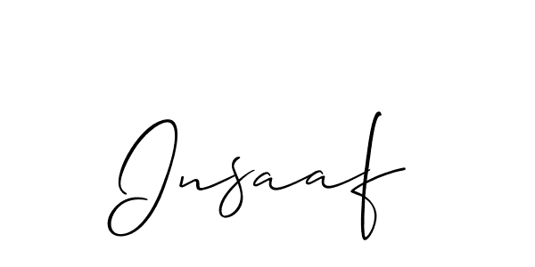 It looks lik you need a new signature style for name Insaaf. Design unique handwritten (Allison_Script) signature with our free signature maker in just a few clicks. Insaaf signature style 2 images and pictures png