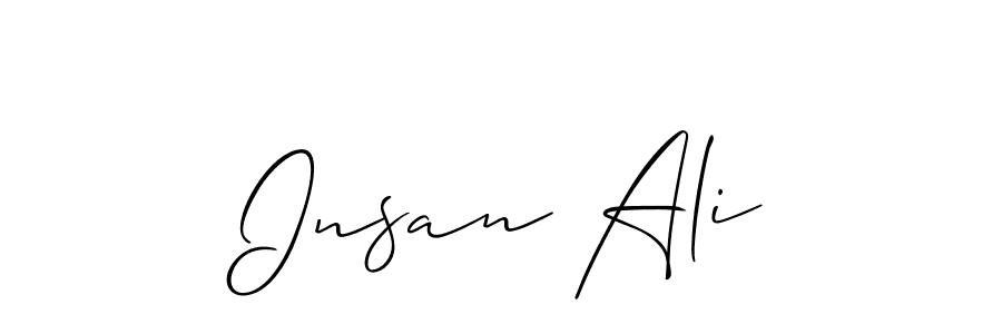 Similarly Allison_Script is the best handwritten signature design. Signature creator online .You can use it as an online autograph creator for name Insan Ali. Insan Ali signature style 2 images and pictures png