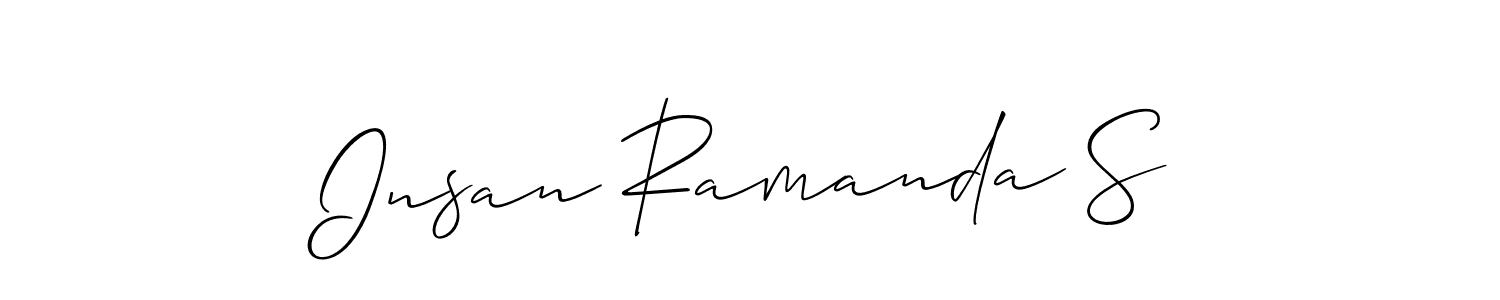 Make a beautiful signature design for name Insan Ramanda S. Use this online signature maker to create a handwritten signature for free. Insan Ramanda S signature style 2 images and pictures png