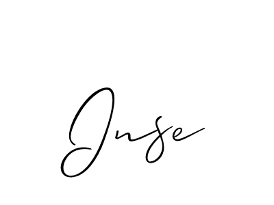 Use a signature maker to create a handwritten signature online. With this signature software, you can design (Allison_Script) your own signature for name Inse. Inse signature style 2 images and pictures png