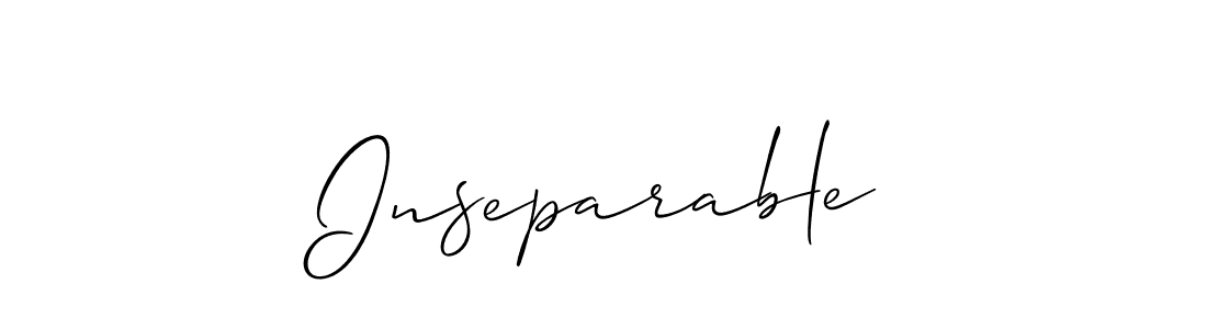 How to make Inseparable signature? Allison_Script is a professional autograph style. Create handwritten signature for Inseparable name. Inseparable signature style 2 images and pictures png
