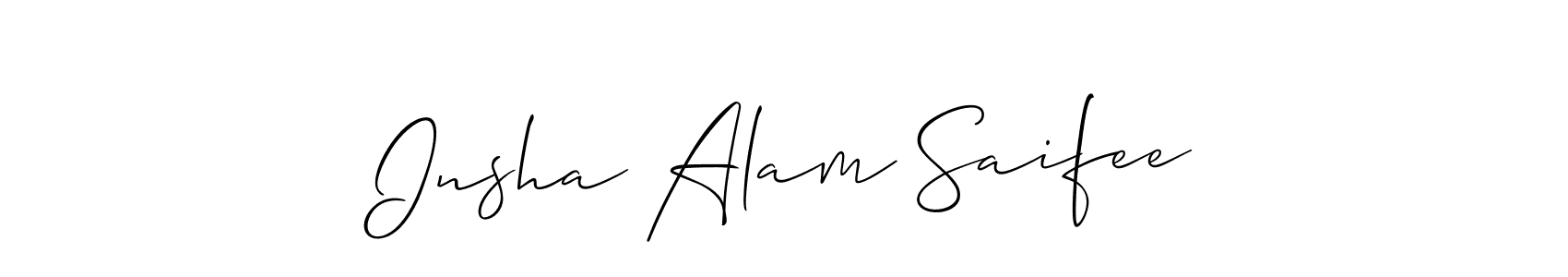 Once you've used our free online signature maker to create your best signature Allison_Script style, it's time to enjoy all of the benefits that Insha Alam Saifee name signing documents. Insha Alam Saifee signature style 2 images and pictures png