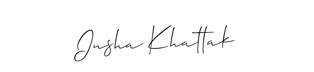Best and Professional Signature Style for Insha Khattak. Allison_Script Best Signature Style Collection. Insha Khattak signature style 2 images and pictures png