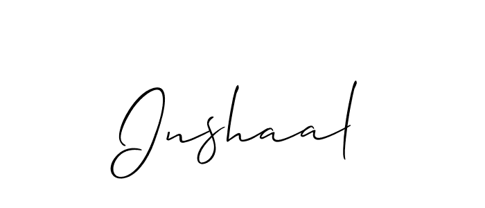 How to Draw Inshaal signature style? Allison_Script is a latest design signature styles for name Inshaal. Inshaal signature style 2 images and pictures png