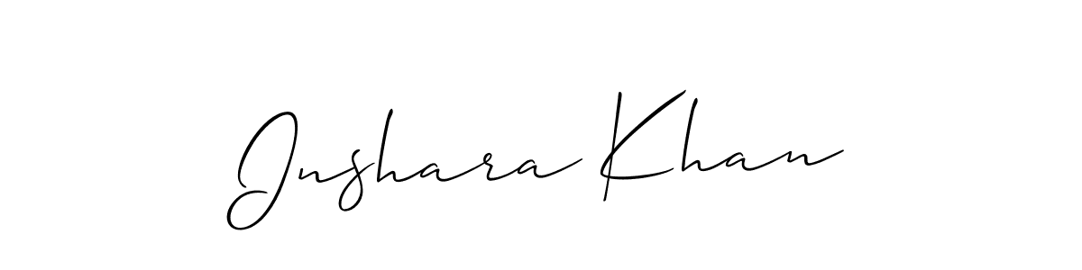 Inshara Khan stylish signature style. Best Handwritten Sign (Allison_Script) for my name. Handwritten Signature Collection Ideas for my name Inshara Khan. Inshara Khan signature style 2 images and pictures png