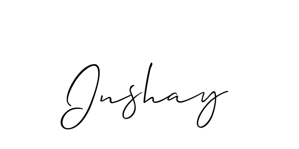 Also we have Inshay name is the best signature style. Create professional handwritten signature collection using Allison_Script autograph style. Inshay signature style 2 images and pictures png