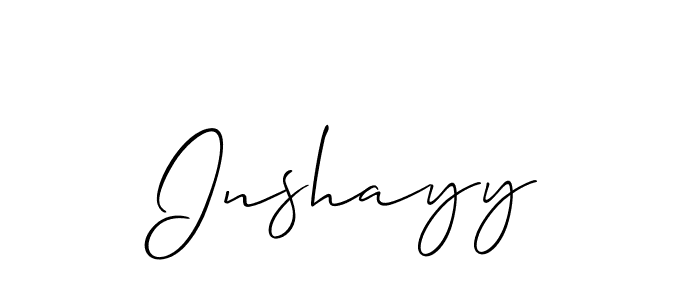 Make a beautiful signature design for name Inshayy. With this signature (Allison_Script) style, you can create a handwritten signature for free. Inshayy signature style 2 images and pictures png