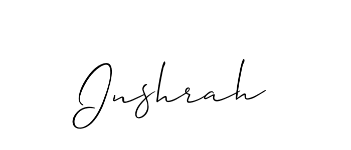 You can use this online signature creator to create a handwritten signature for the name Inshrah. This is the best online autograph maker. Inshrah signature style 2 images and pictures png