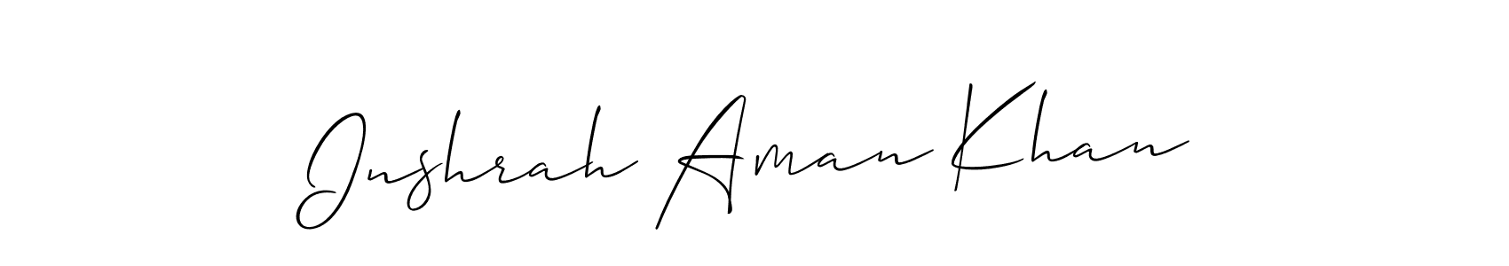 Make a beautiful signature design for name Inshrah Aman Khan. Use this online signature maker to create a handwritten signature for free. Inshrah Aman Khan signature style 2 images and pictures png