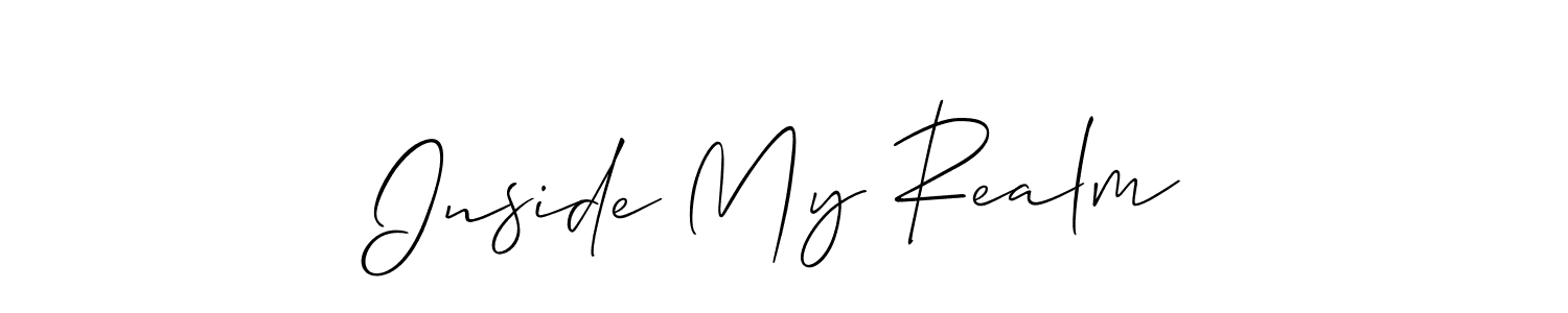 Also we have Inside My Realm name is the best signature style. Create professional handwritten signature collection using Allison_Script autograph style. Inside My Realm signature style 2 images and pictures png