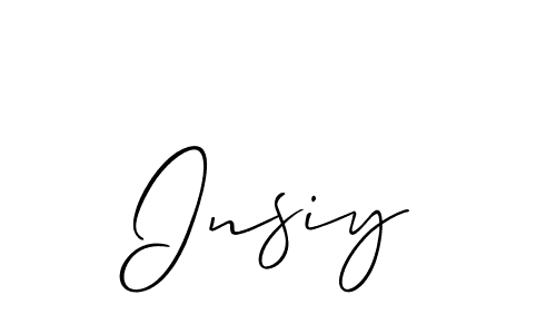 This is the best signature style for the Insiy name. Also you like these signature font (Allison_Script). Mix name signature. Insiy signature style 2 images and pictures png