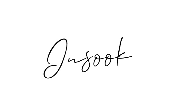 How to make Insook signature? Allison_Script is a professional autograph style. Create handwritten signature for Insook name. Insook signature style 2 images and pictures png