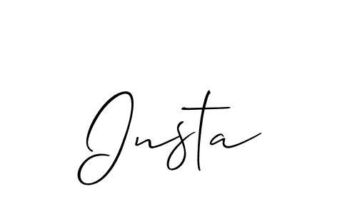 Use a signature maker to create a handwritten signature online. With this signature software, you can design (Allison_Script) your own signature for name Insta. Insta signature style 2 images and pictures png