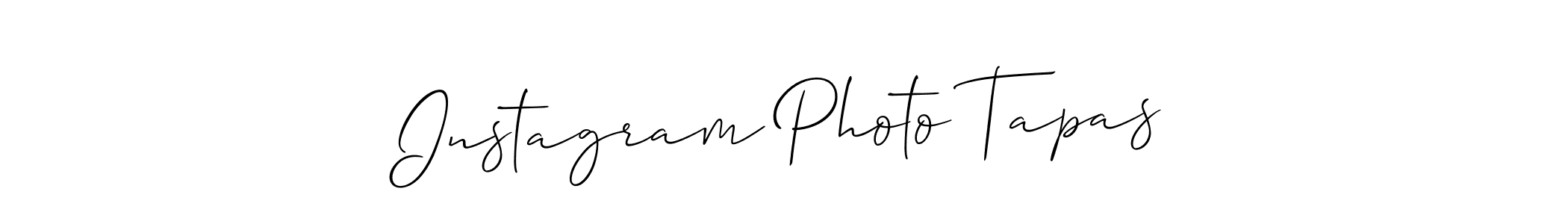Use a signature maker to create a handwritten signature online. With this signature software, you can design (Allison_Script) your own signature for name Instagram Photo Tapas. Instagram Photo Tapas signature style 2 images and pictures png