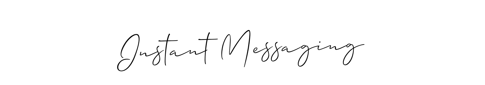 How to make Instant Messaging name signature. Use Allison_Script style for creating short signs online. This is the latest handwritten sign. Instant Messaging signature style 2 images and pictures png